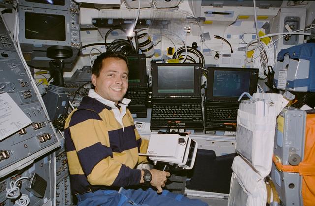 NASA image: Bursch on aft flight deck with PGSC's