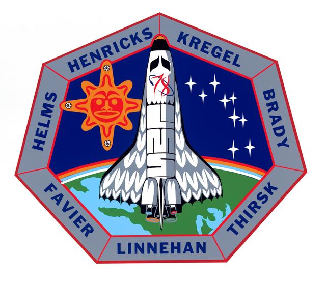 NASA image: STS-78 Columbia, Orbiter Vehicle (OV) 102, LMS-1 crew insignia