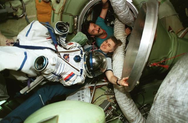 NASA image: Astronaut Lucid with her Russian pressure suit