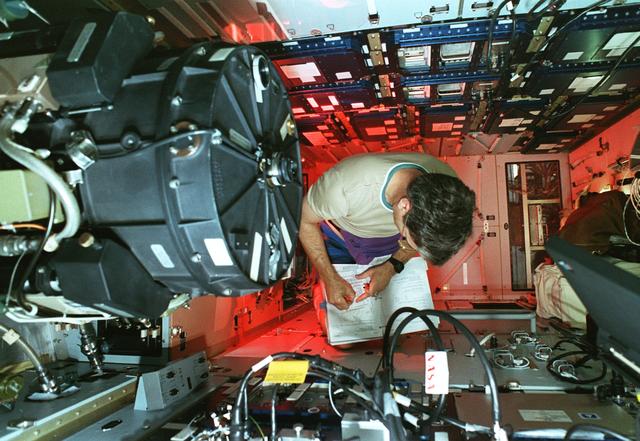 NASA image: Astronaut Blaha in the Priroda module