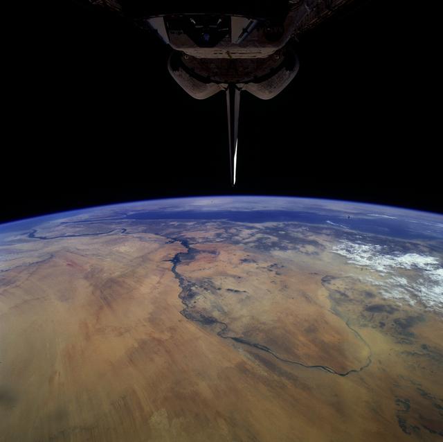 NASA image: Payload bay and ODS after undocking with Mir