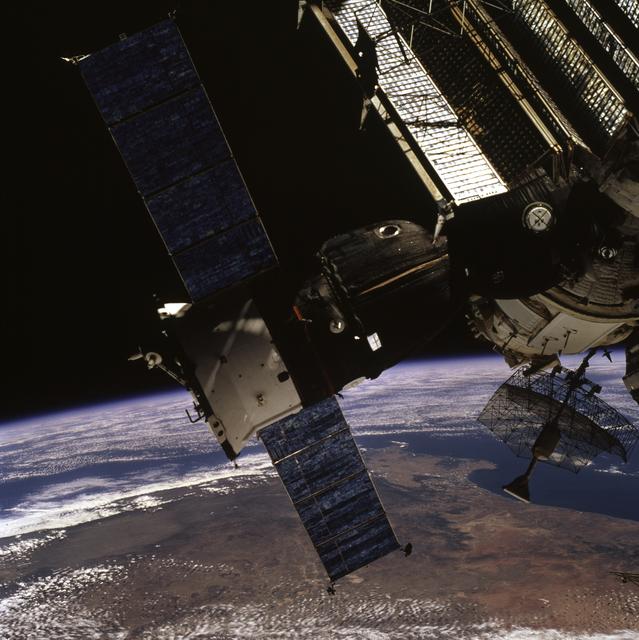 NASA image: Survey views of the Mir space station taken during rendezvous