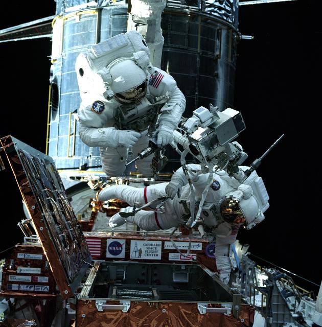 NASA image: EVA 1 activity on Flight Day 4 to service the Hubble Space Telescope