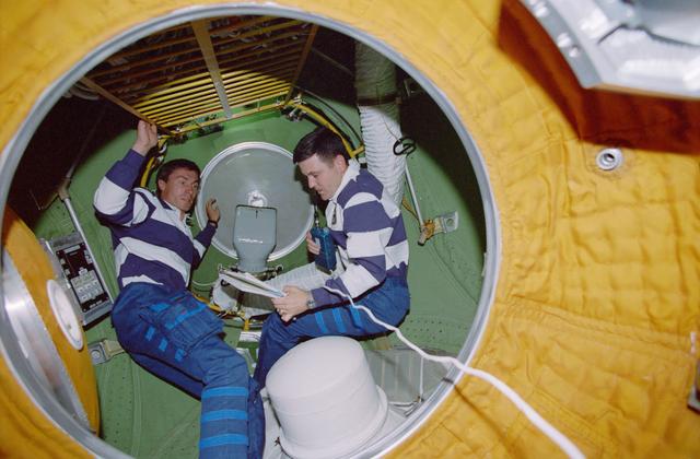 NASA image: View of the STS-88 crew in the Node 1/Unity module