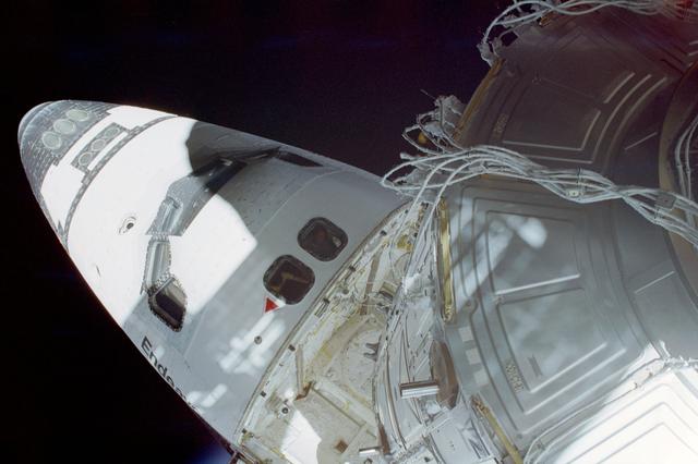 NASA image: View of the docked Node 1/Unity and FGB/Zarya modules