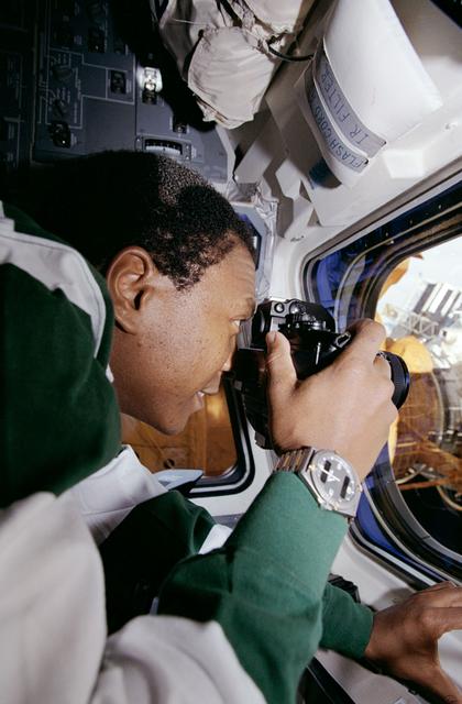 NASA image: MS Anderson photographs the Mir Space Station