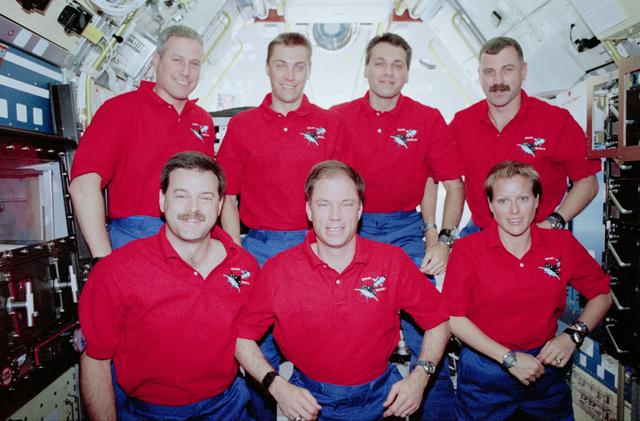 NASA image: STS-90 crew in-flight portrait