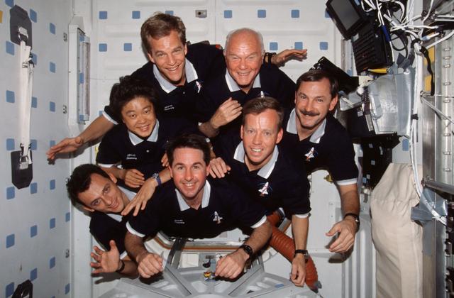 NASA image: STS-95 in-flight crew portrait