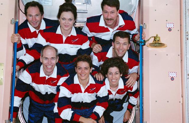 NASA image: STS-96 In-flight crew portrait in the Node 1/Unity module
