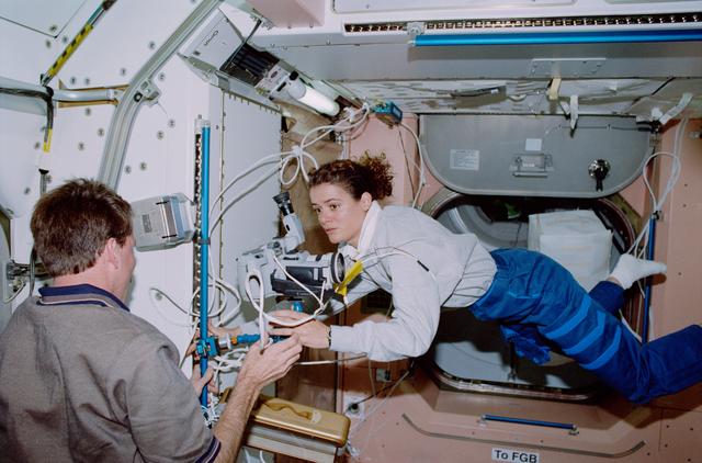 NASA image: Julie Payette installs camera on mount in the Node 1/Unity module