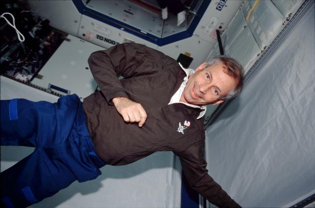 NASA image: Expedition One and STS-98 crew in U.S. Laboratory