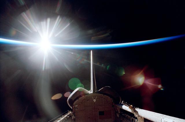 NASA image: Orbital sunrise / sunset during mission STS-98