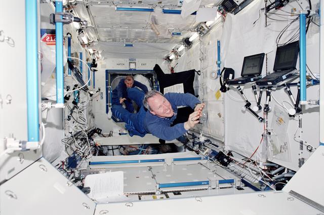 NASA image: Jones flying through the U.S. Lab