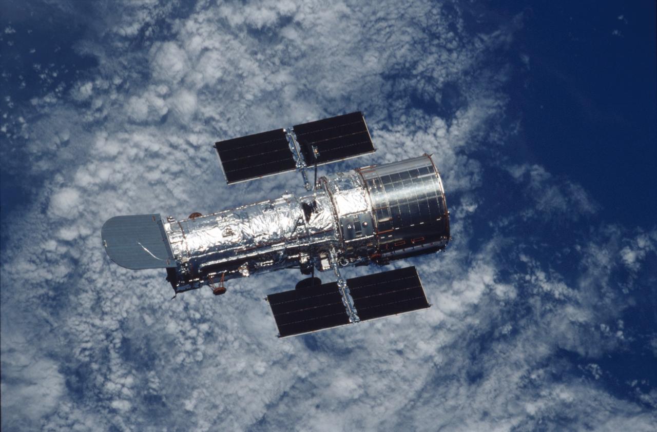 STS109-331-005 (9 March 2002) --- The Hubble Space Telescope (HST) heads back toward its normal routine, after a week of servicing and upgrading by the STS-109 astronaut crew on board the Space Shuttle Columbia.