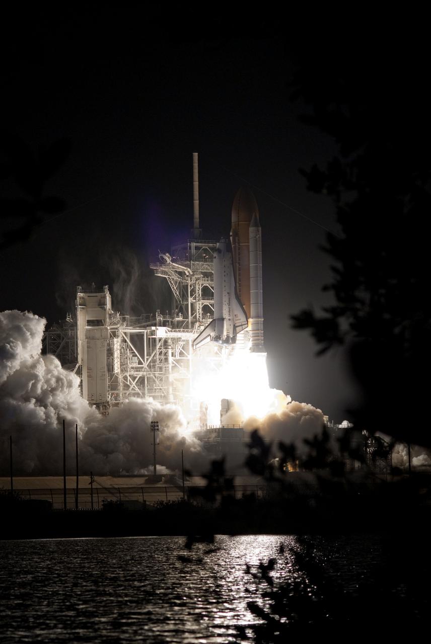 STS130-S-038 (8 Feb. 2010) --- Against a black night sky, space shuttle Endeavour and its six-member STS-130 crew head toward Earth orbit and rendezvous with the International Space Station. Liftoff was at 4:14 a.m. (EST) on Feb. 8, 2010 from launch pad 39A at NASA's Kennedy Space Center. Onboard are NASA astronauts George Zamka, commander; Terry Virts, pilot; Robert Behnken, Kathryn Hire, Nicholas Patrick and Stephen Robinson, all mission specialists. This was the second launch attempt for Endeavour's STS-130 crew and the final scheduled space shuttle night launch. The first attempt on Feb. 7 was scrubbed due to unfavorable weather. The primary payload for the STS-130 mission to the International Space Station is the Tranquility node, a pressurized module that will provide additional room for crew members and many of the station's life support and environmental control systems. Attached to one end of Tranquility is the Cupola module, a unique work area with six windows on its sides and one on top. The Cupola resembles a circular bay window and will provide a vastly improved view of the station's exterior. The multi-directional view will allow the crew to monitor spacewalks and docking operations, as well as provide a spectacular view of Earth and other celestial objects. The module was built in Turin, Italy, by Thales Alenia Space for the European Space Agency.