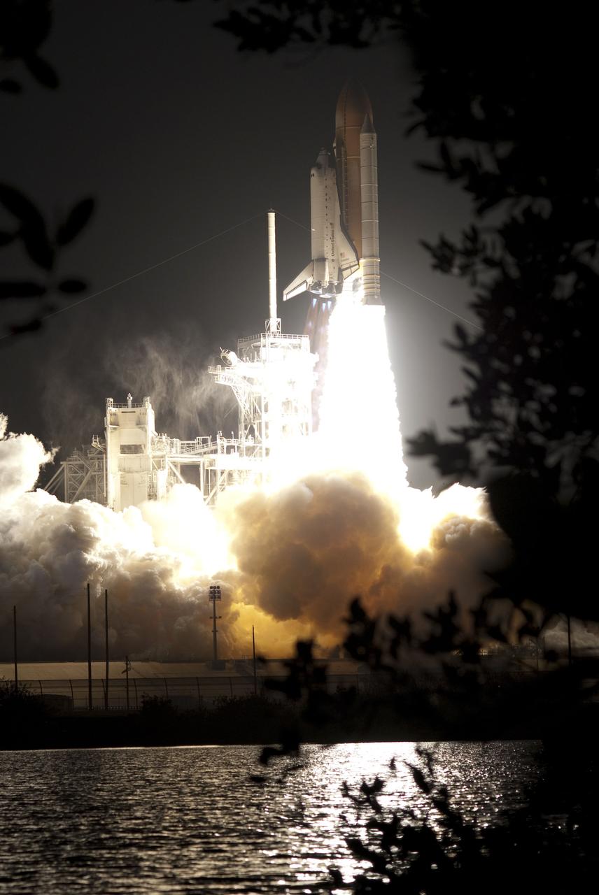 STS130-S-039 (8 Feb. 2010) --- Against a black night sky, space shuttle Endeavour and its six-member STS-130 crew head toward Earth orbit and rendezvous with the International Space Station. Liftoff was at 4:14 a.m. (EST) on Feb. 8, 2010 from launch pad 39A at NASA's Kennedy Space Center. Onboard are NASA astronauts George Zamka, commander; Terry Virts, pilot; Robert Behnken, Kathryn Hire, Nicholas Patrick and Stephen Robinson, all mission specialists. This was the second launch attempt for Endeavour's STS-130 crew and the final scheduled space shuttle night launch. The first attempt on Feb. 7 was scrubbed due to unfavorable weather. The primary payload for the STS-130 mission to the International Space Station is the Tranquility node, a pressurized module that will provide additional room for crew members and many of the station's life support and environmental control systems. Attached to one end of Tranquility is the Cupola module, a unique work area with six windows on its sides and one on top. The Cupola resembles a circular bay window and will provide a vastly improved view of the station's exterior. The multi-directional view will allow the crew to monitor spacewalks and docking operations, as well as provide a spectacular view of Earth and other celestial objects. The module was built in Turin, Italy, by Thales Alenia Space for the European Space Agency.