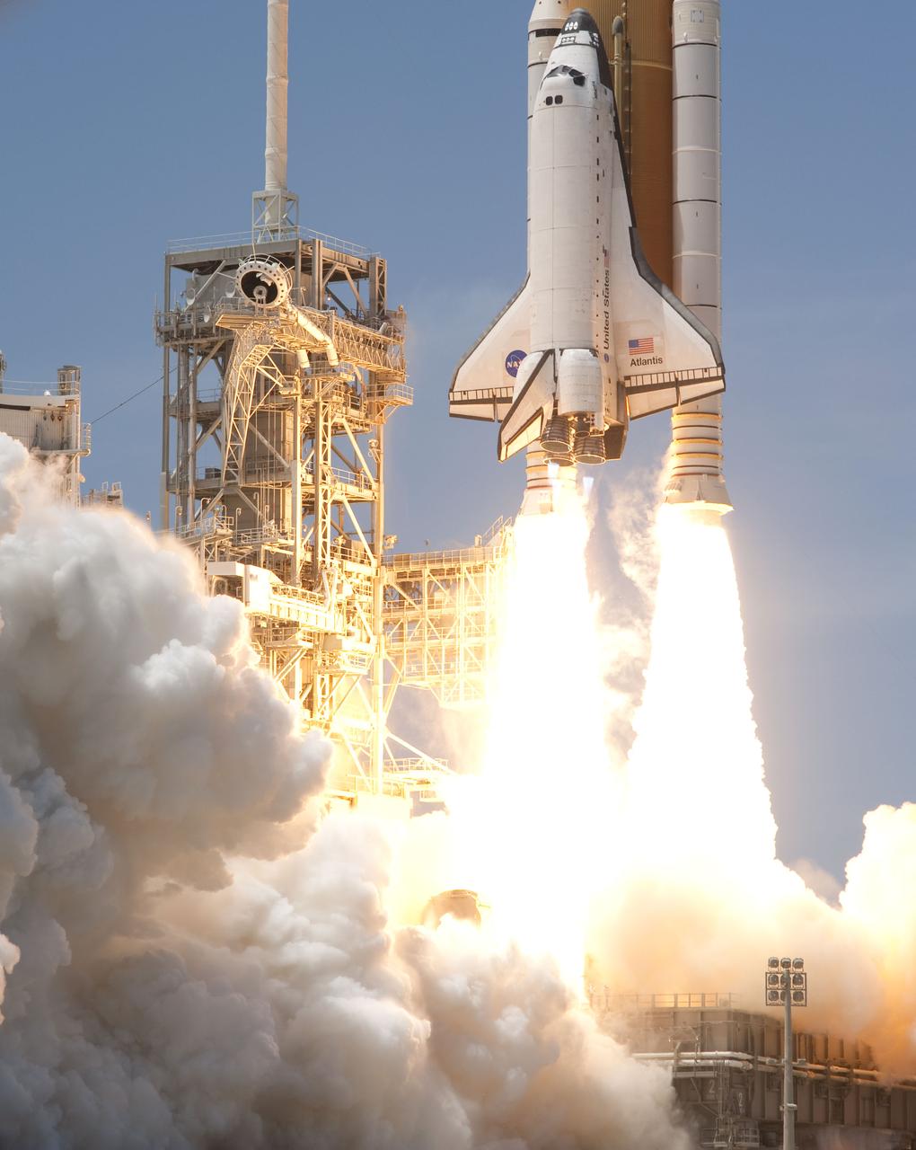 STS132-S-039 (14 May 2010) --- Space shuttle Atlantis and its six-member STS-132 crew head toward Earth orbit and rendezvous with the International Space Station. Liftoff was at 2:20 p.m. (EDT) on May 14, 2010, from launch pad 39A at NASA's Kennedy Space Center. Onboard are NASA astronauts Ken Ham, commander; Tony Antonelli, pilot; Garrett Reisman, Michael Good, Steve Bowen and Piers Sellers, all mission specialists. The crew will deliver the Russian-built Mini-Research Module 1 (MRM-1) to the International Space Station. Named Rassvet, Russian for "dawn," the module is the second in a series of new pressurized components for Russia and will be permanently attached to the Earth-facing port of the Zarya Functional Cargo Block (FGB). Rassvet will be used for cargo storage and will provide an additional docking port to the station. Also aboard Atlantis is an Integrated Cargo Carrier, or ICC, an unpressurized flat bed pallet and keel yoke assembly used to support the transfer of exterior cargo from the shuttle to the station. STS-132 is the 34th mission to the station and the last scheduled flight for Atlantis. For more information on the STS-132 mission objectives, payload and crew, visit www.nasa.gov/mission_pages/shuttle/shuttlemissions/sts132/index.html. Photo credit: NASA/Sandra Joseph and Kevin O'Connell