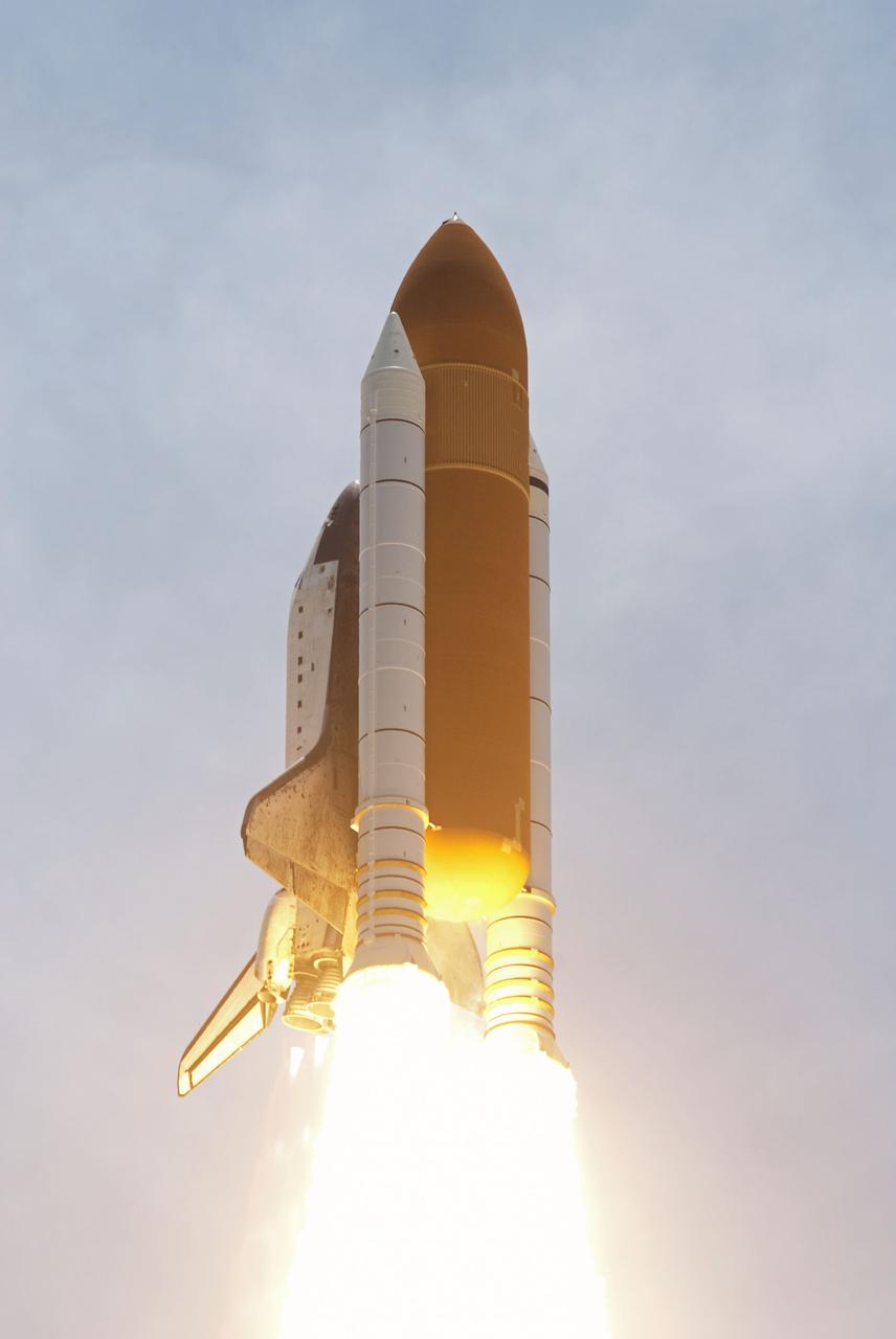 STS132-S-069 (14 May 2010) --- Space shuttle Atlantis and its six-member STS-132 crew head toward Earth orbit and rendezvous with the International Space Station. Liftoff was at 2:20 p.m. (EDT) on May 14, 2010, from launch pad 39A at NASA's Kennedy Space Center. Onboard are NASA astronauts Ken Ham, commander; Tony Antonelli, pilot; Garrett Reisman, Michael Good, Steve Bowen and Piers Sellers, all mission specialists. The crew will deliver the Russian-built Mini-Research Module 1 (MRM-1) to the International Space Station. Named Rassvet, Russian for "dawn," the module is the second in a series of new pressurized components for Russia and will be permanently attached to the Earth-facing port of the Zarya Functional Cargo Block (FGB). Rassvet will be used for cargo storage and will provide an additional docking port to the station. Also aboard Atlantis is an Integrated Cargo Carrier, or ICC, an unpressurized flat bed pallet and keel yoke assembly used to support the transfer of exterior cargo from the shuttle to the station. STS-132 is the 34th mission to the station and the last scheduled flight for Atlantis.   For more information on the STS-132 mission objectives, payload and crew, visit www.nasa.gov/mission_pages/shuttle/shuttlemissions/sts132/index.html. Photo credit: NASA/Rusty Backer and Michael Gayle