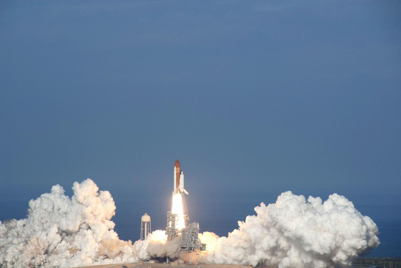 STS133-S-052 (24 Feb. 2011) --- Space shuttle Discovery and its six-member STS-133 crew head toward Earth orbit and rendezvous with the International Space Station. Liftoff was at 4:53 p.m. (EST) on Feb. 24, 2011, from Launch Pad 39A at NASA’s Kennedy Space Center. Onboard are NASA astronauts Steve Lindsey, commander; Eric Boe, pilot; Steve Bowen, Alvin Drew, Michael Barratt and Nicole Stott, all mission specialists. Discovery and its six-member crew are on a mission to deliver the Permanent Multipurpose Module, packed with supplies and critical spare parts, as well as Robonaut 2, the dexterous humanoid astronaut helper, to the International Space Station. Discovery is making its 39th mission and is scheduled to be retired following STS-133. This is the 133rd Space Shuttle Program mission and the 35th shuttle voyage to the space station. Photo credit: NASA or National Aeronautics and Space Administration