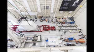 Orion Spacecraft Artemis 1 Top Camera Time-lapse Vertical Lift at the NASAâ€™s Plum Brook Station Space Environments Complex, Sandusky, Ohio