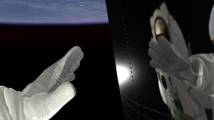Astronaut Touches Hubble Animation