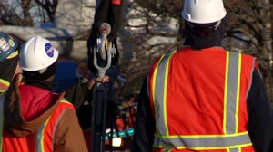 GPM Ships Out to Japan for Launch: Crane Loading AAFB