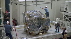 ICESat-2 Testing and Integration B-roll: ATLAS instrument Loaded onto the transporter