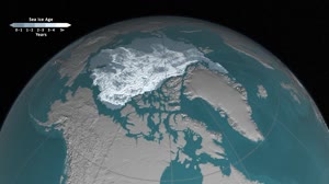 Arctic Sea Ice Age 2016 with VO from Walt Meier