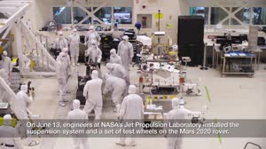 Pit Crew for Mars: NASA's Mars 2020 Rover Gets Some Wheels (time lapse)