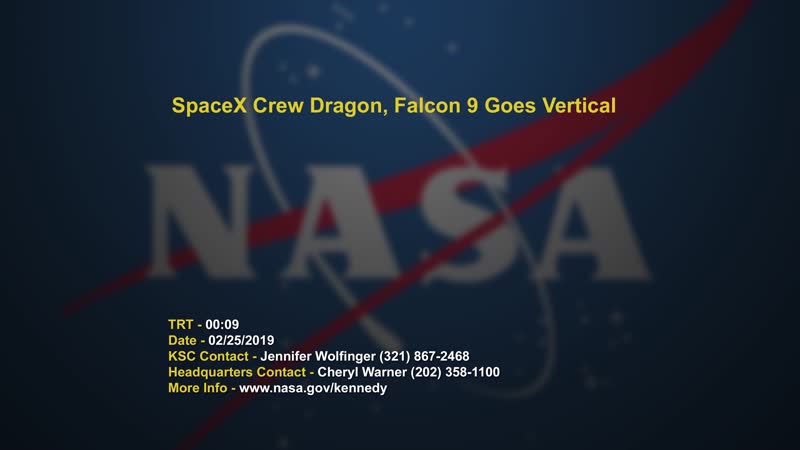 SpaceX Crew Dragon, Falcon 9 Goes Vertical