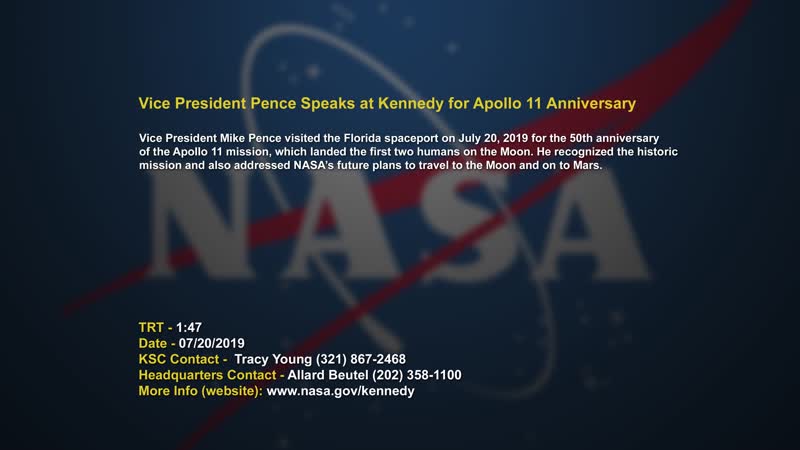 Vice President Pence Speaks at Kennedy for Apollo 11 Anniversary