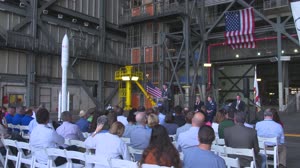 Media Event with Northrop Grumman inside Highbay 2 at VAB