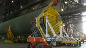 SLS Core Stage Pathfinder Move to North End - Timelapse