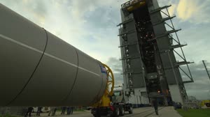 Boeing Orbital Flight Test ULA Atlas V Booster Going Vertical at SLC-41