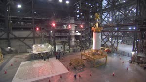 SLS Booster Pathfinder Stacking - Timelapse