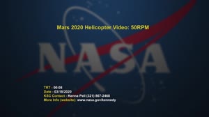 Mars 2020 Helicopter 50RPM Test