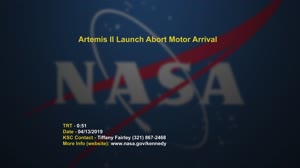 Artemis II Launch Abort Motor Arrival at KSC