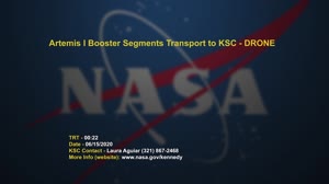 Artemis I Booster Segments Transport to KSC