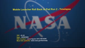 Mobile Launcher Rolls to Pad 39B for Wash Down.