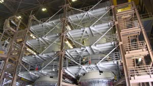 SLS Booster Segments in Rotation Processing Surge Facility