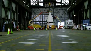 Artemis I LH Forward Nose Cone Segment Stacking - BROLL & TIMELAPSE