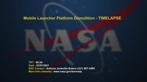 Mobile Launcher Platform Demolition - TIMELAPSE