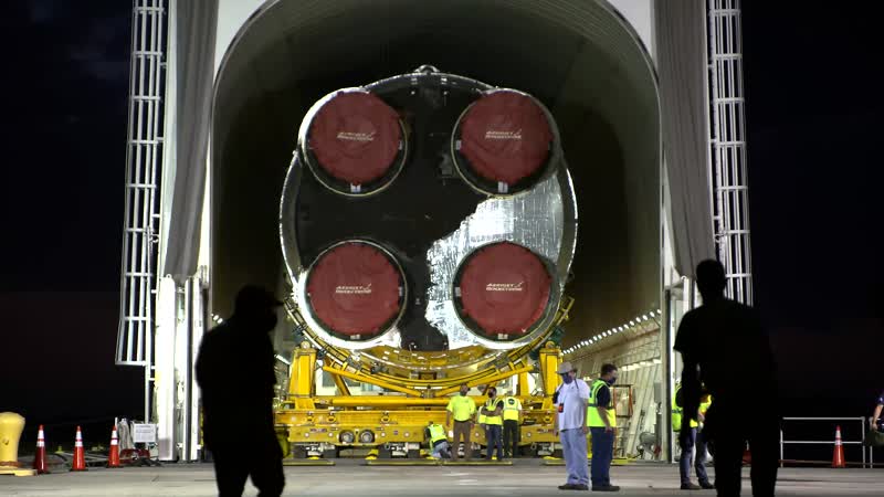 Artemis I Core Stage Offload to VAB - BROLL