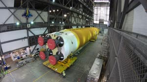 Artemis-1 Core Stage Lift/Mate Ops - TIMELAPSE