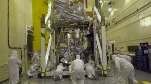 Landsat-9 Spacecraft (Observatory) Lift to Fixture Structure