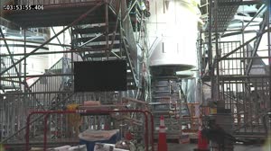 Artemis I SLS RS-25 Engines Gimballing inside the VAB