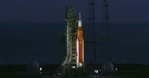 Artemis I LC-39B Helo Sunrise Shots