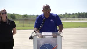 NASA Hosts Media Event for the agencyâ€™s SpaceX Crew-6 Mission - Crew Arrival at LLF - 4K