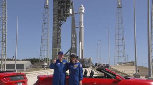 Boeing CFT Rollout For Launch - Wilmore and Williams