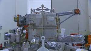 Europa Clipper Spacecraft Rotate to Vertical, Lift and Mate to Work Stand